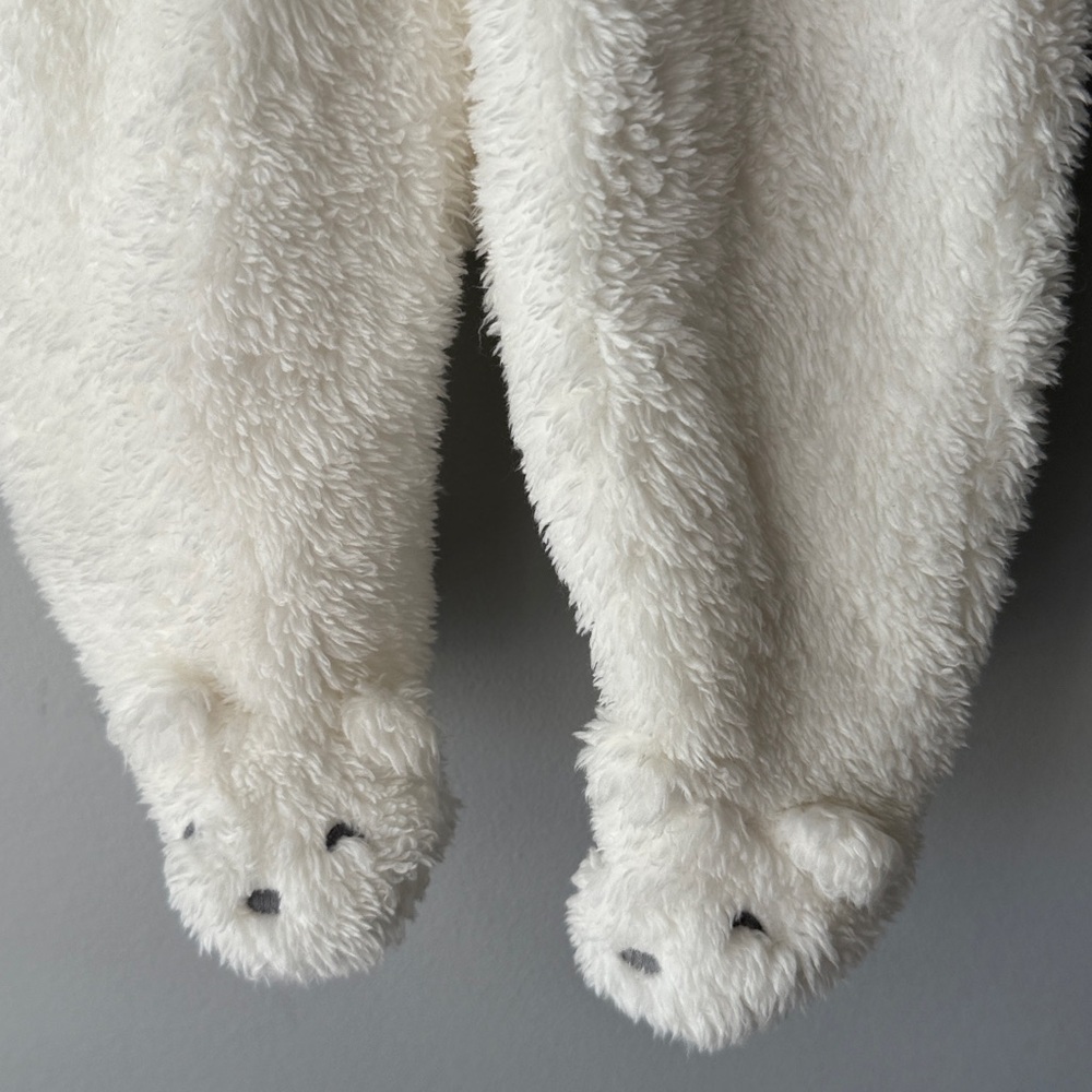 Carter’s Newborn‎ White Fleece Zip Pram Coat - Picture 2 of 6